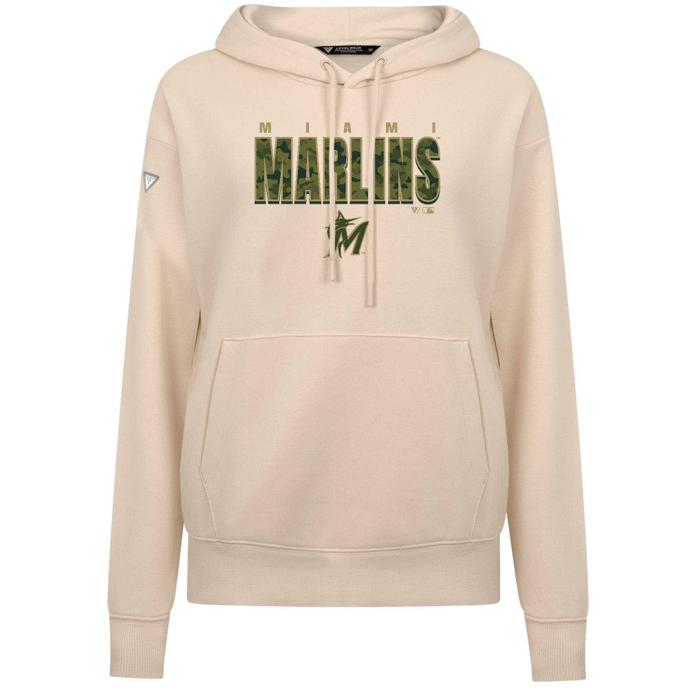 Miami Marlins Levelwear Women's Adorn Protect W Pullover Hoodie - MLB