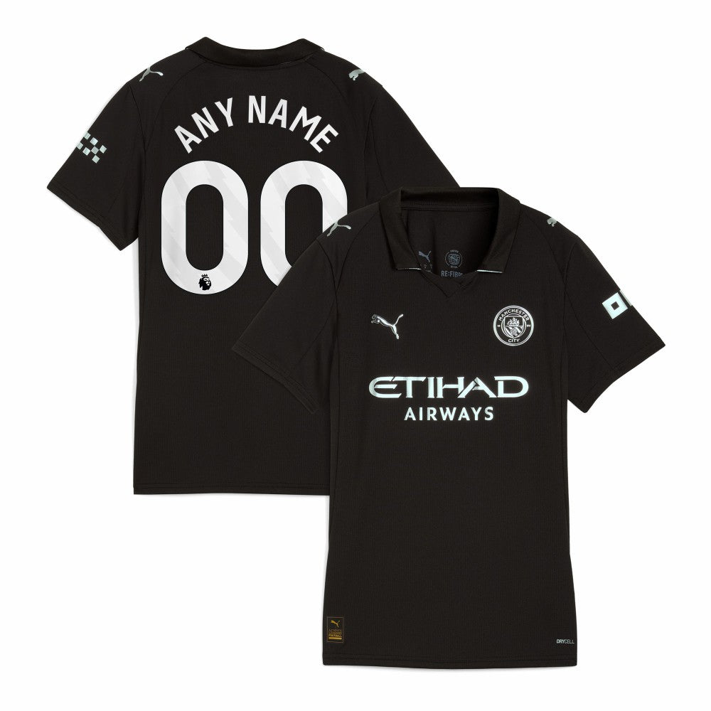 Manchester City Women's 2025/26 Away Replica Custom Jersey Black | Puma Online