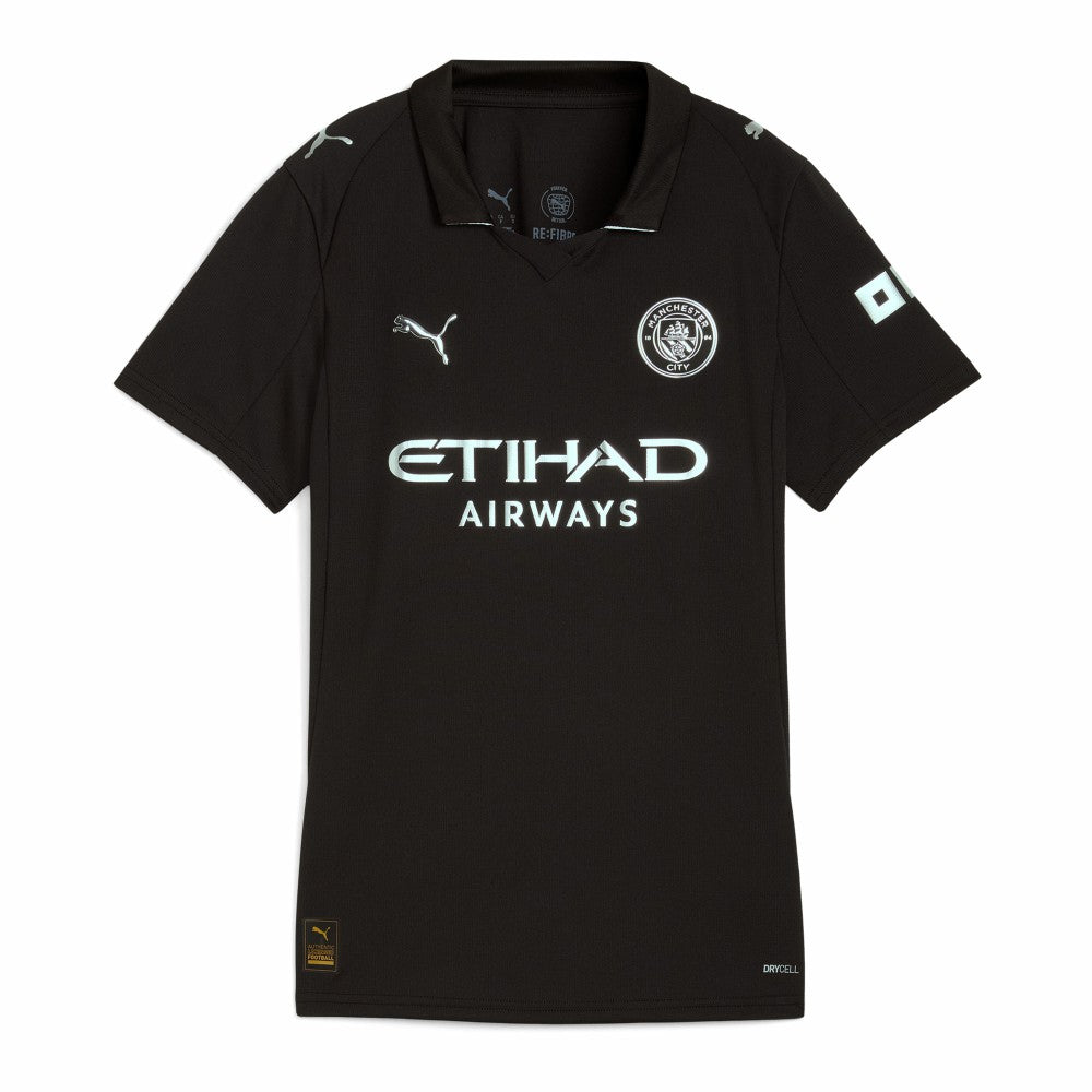 Manchester City Women's 2025/26 Away Replica Custom Jersey Black | Puma Online