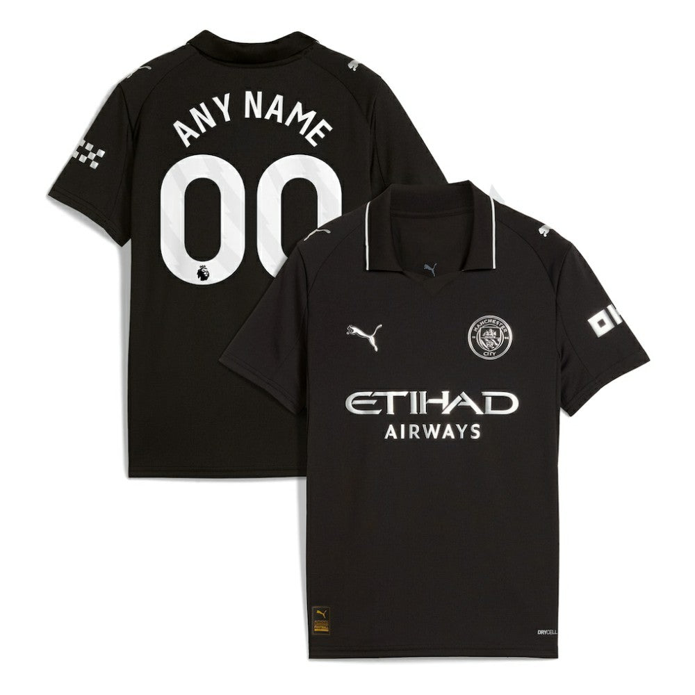Manchester City Youth 2025/26 Away Replica Custom Jersey Black | Puma Online
