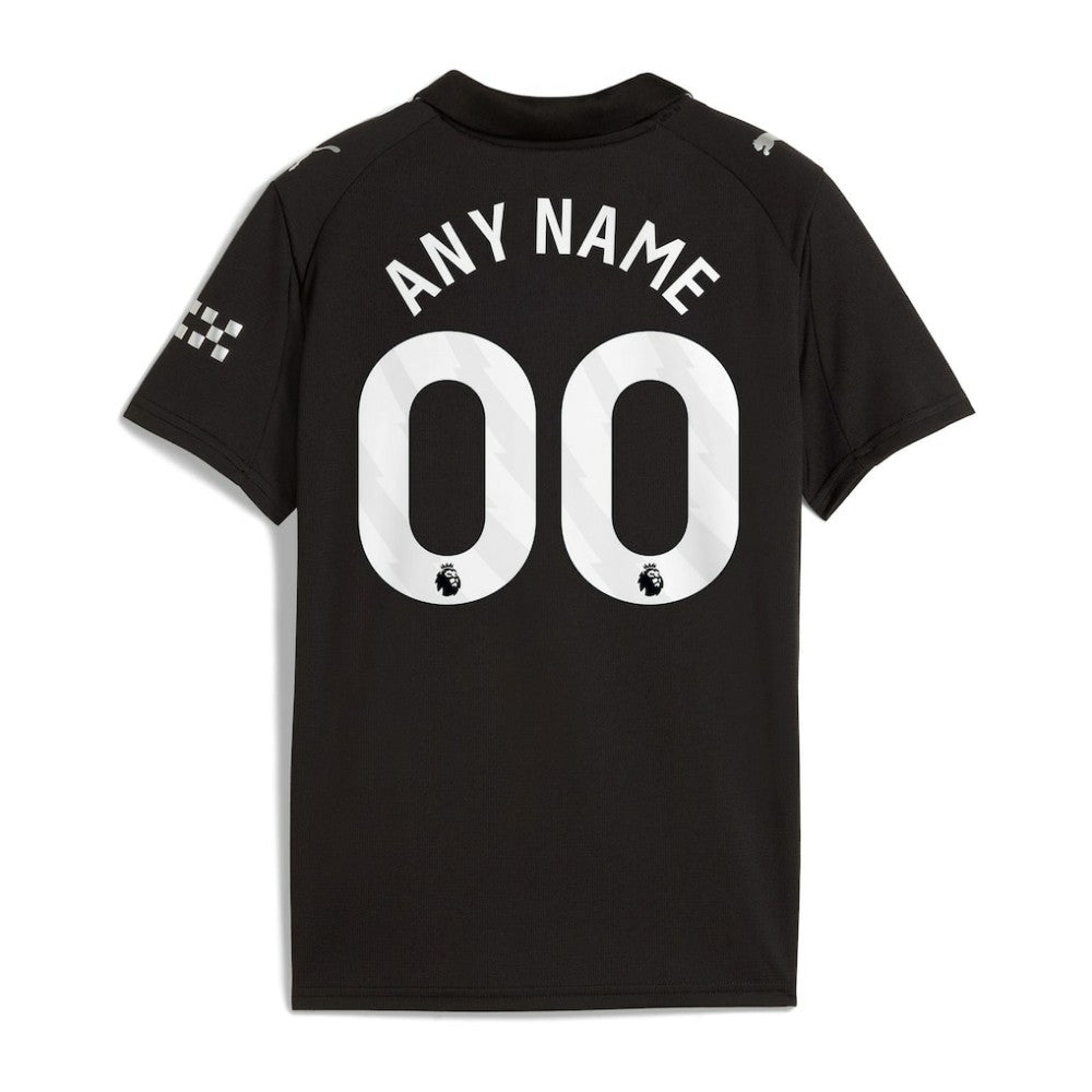 Manchester City Youth 2025/26 Away Replica Custom Jersey Black | Puma Online