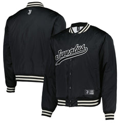 Juventus Collegiate Sateen Full-Snap Jacket Black | Fanatics discount