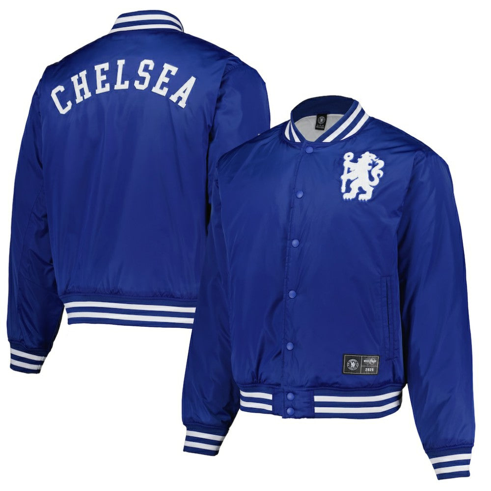 Chelsea Collegiate Sateen Full-Snap Jacket Royal | Fanatics discount