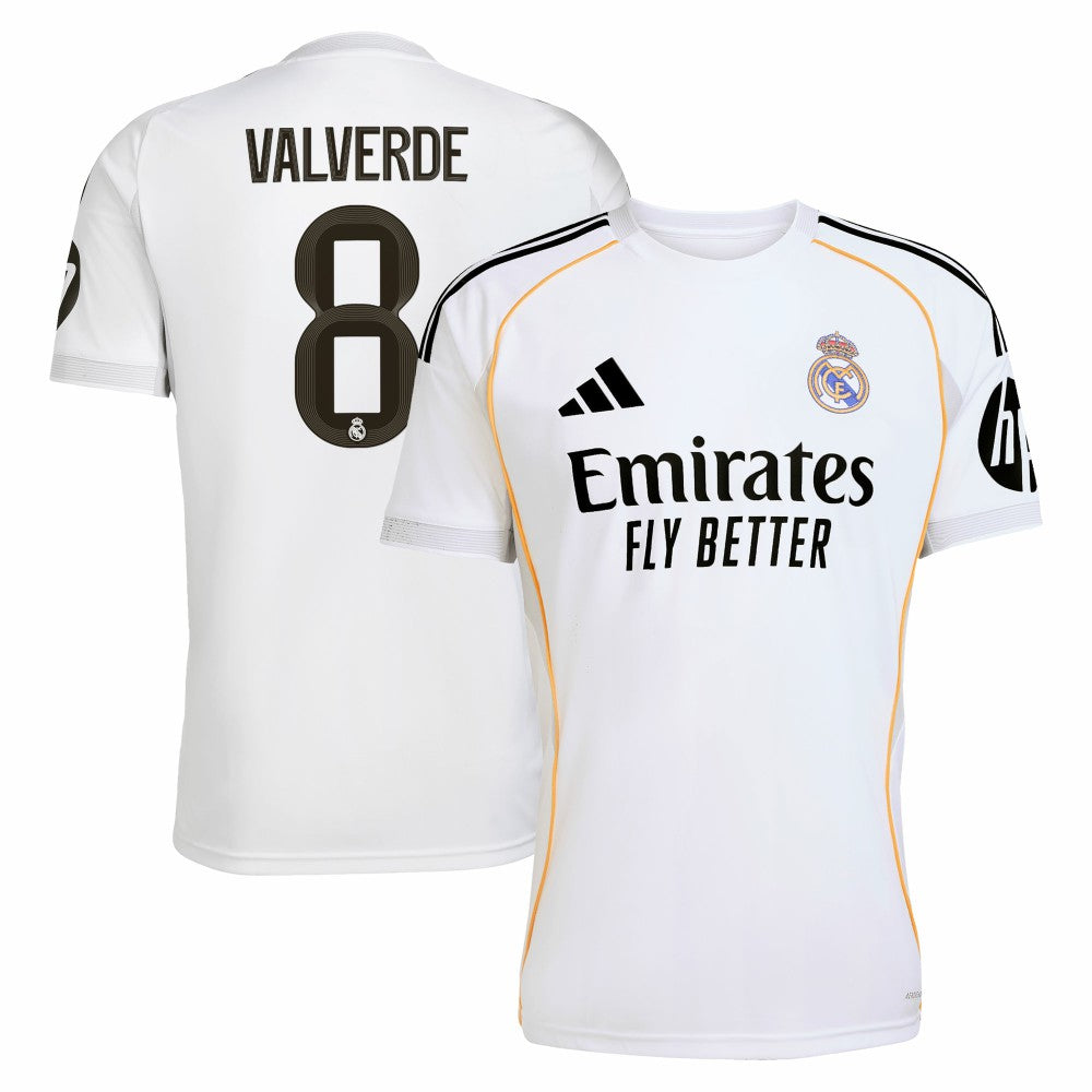 Federico Valverde Real Madrid 2025/26 Home Replica Jersey White | Adidas