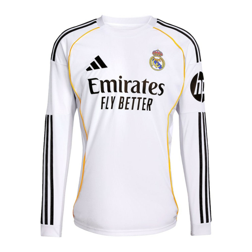 Federico Valverde Real Madrid 2025/26 Home Replica Long Sleeve Jersey White | Adidas discount