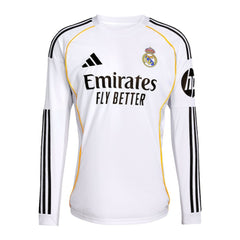Federico Valverde Real Madrid 2025/26 Home Replica Long Sleeve Jersey White | Adidas discount