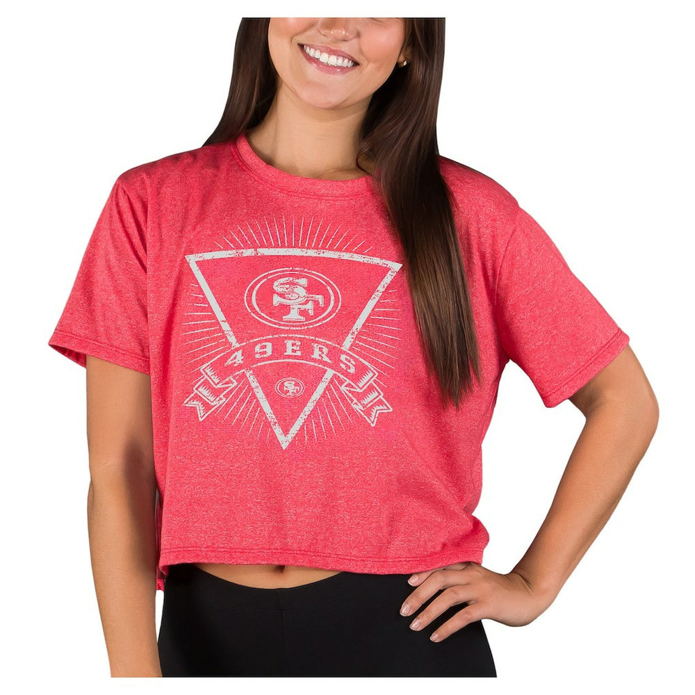 San Francisco 49ers Concepts Sport Women's Quest Knit Crop Top Scarlet | NFL