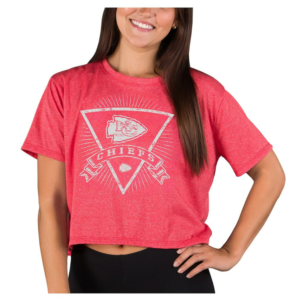 Kansas City Chiefs Concepts Sport Women's Quest Knit Crop Top Red | NFL