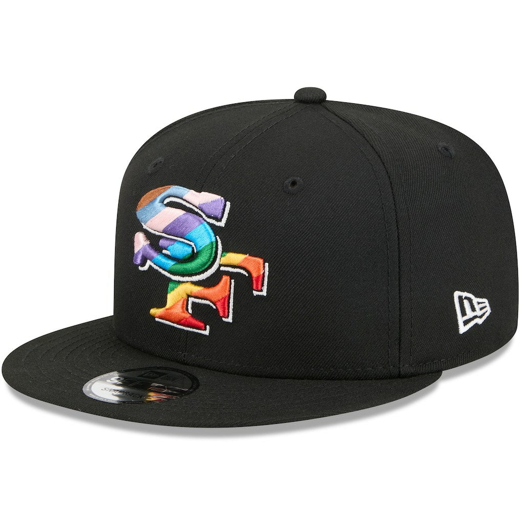 San Francisco 49ers New Era Pride 9FIFTY Snapback Hat Black | NFL