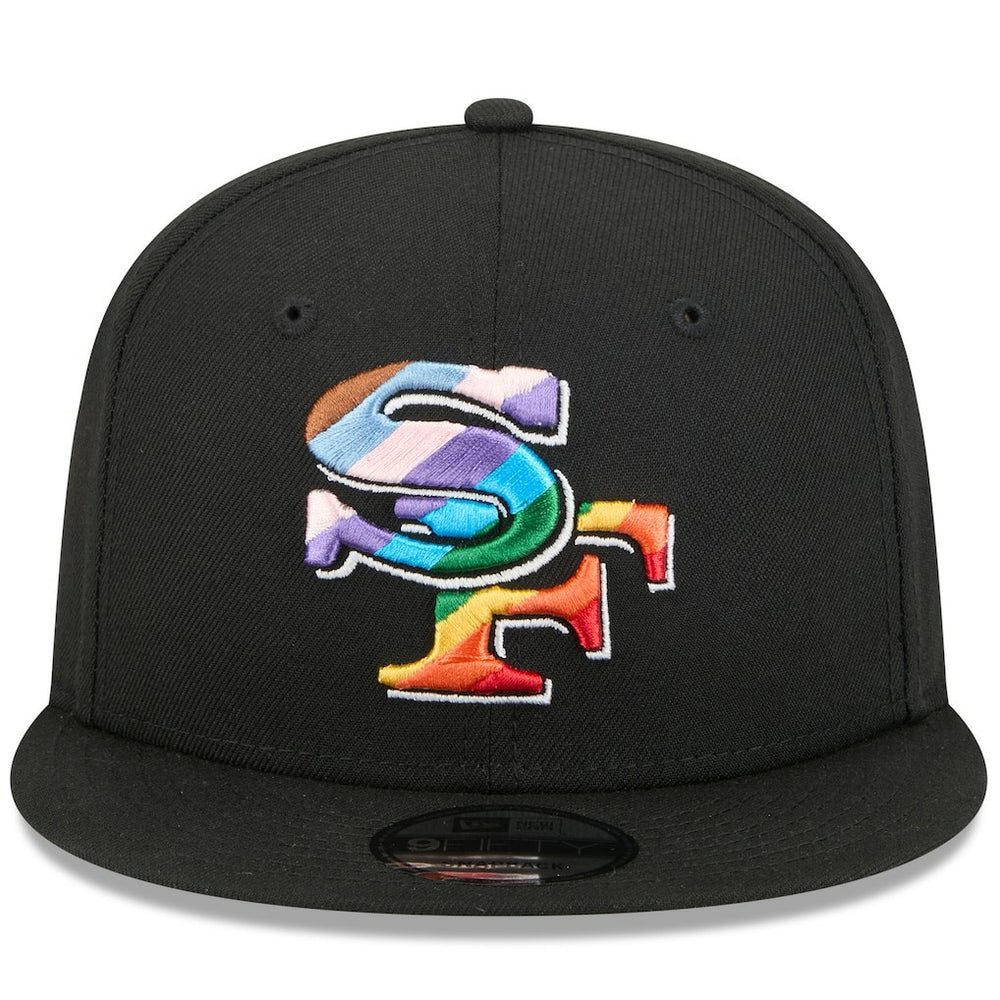 San Francisco 49ers New Era Pride 9FIFTY Snapback Hat Black | NFL