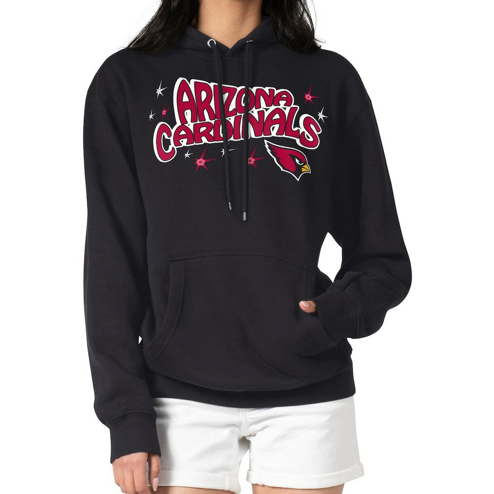 Arizona Cardinals Starter Women's Fireworks Fleece Pullover Hoodie Black | NFL