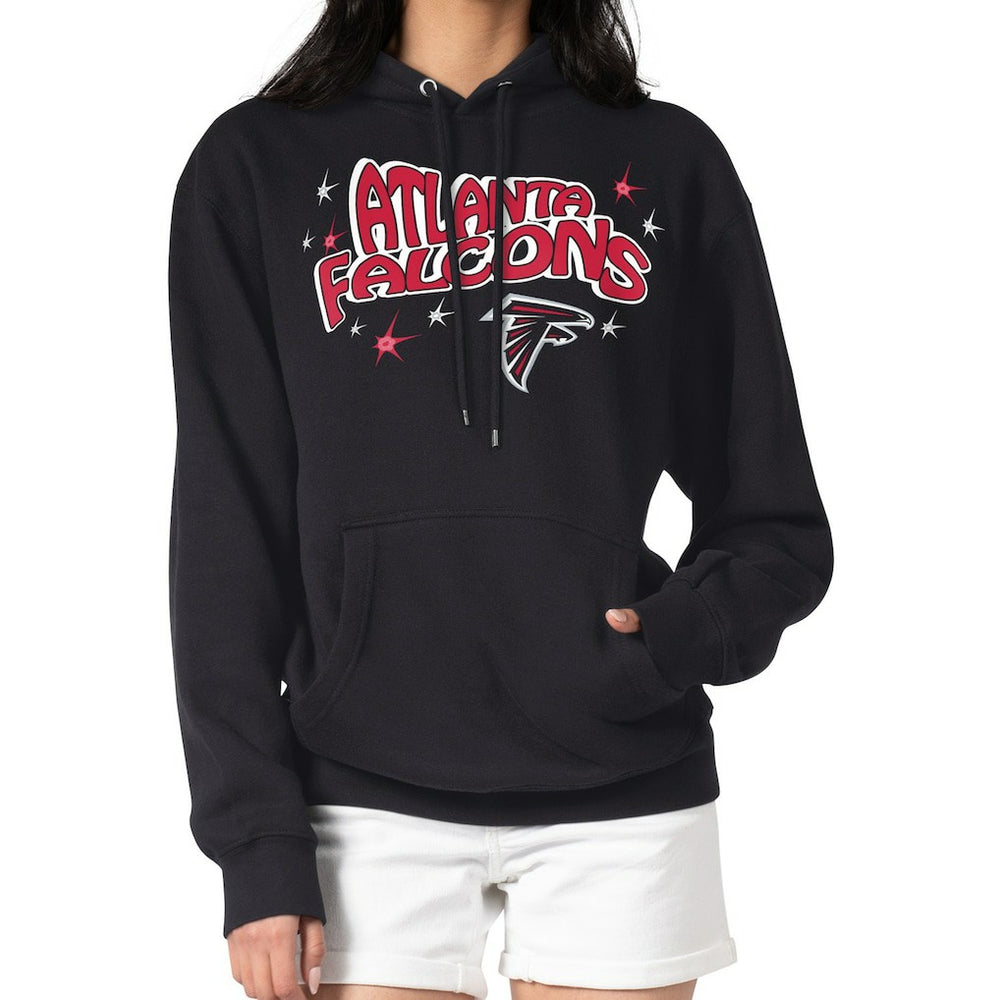 Atlanta Falcons Starter Women's Fireworks Fleece Pullover Hoodie Black | NFL