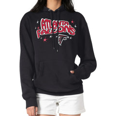 Atlanta Falcons Starter Women's Fireworks Fleece Pullover Hoodie Black | NFL