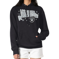 Las Vegas Raiders Starter Women's Fireworks Fleece Pullover Hoodie Black | NFL