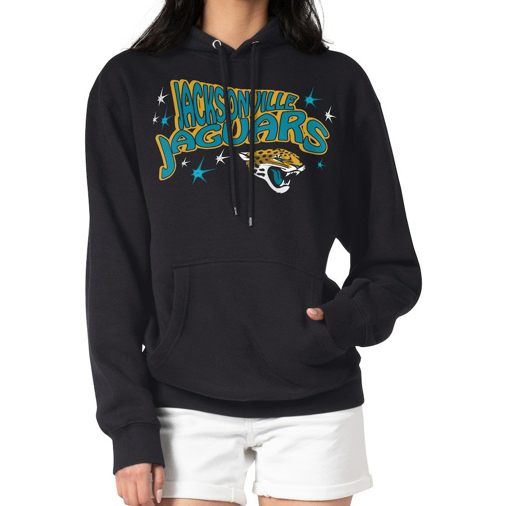Jacksonville Jaguars Starter Women's Fireworks Fleece Pullover Hoodie Black | NFL