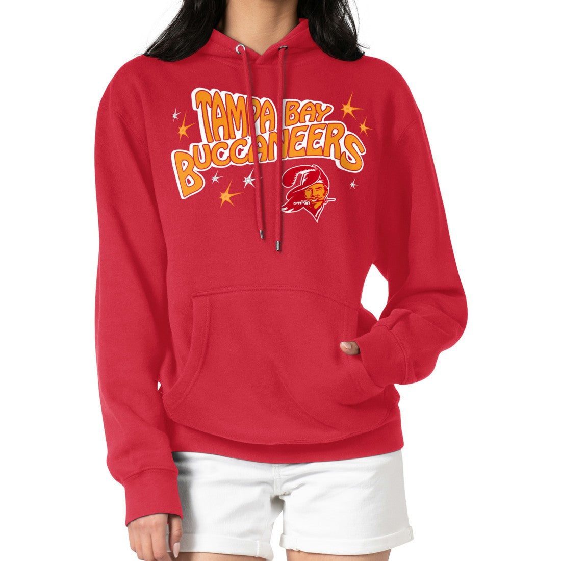 Tampa Bay Buccaneers Starter Women's Fireworks Fleece Pullover Hoodie Red | NFL
