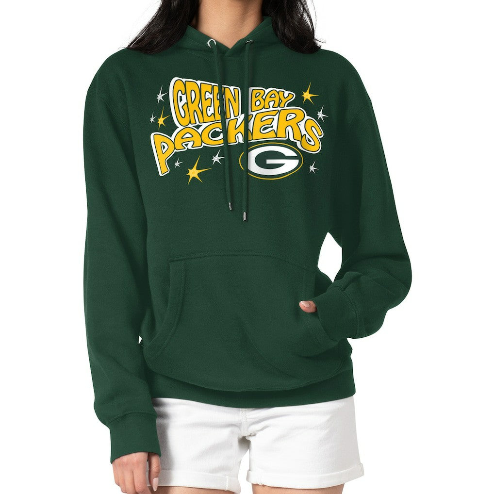 Green Bay Packers Starter Women's Fireworks Fleece Pullover Hoodie Green | NFL