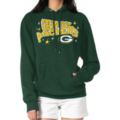 Green Bay Packers Starter Women's Fireworks Fleece Pullover Hoodie Green | NFL
