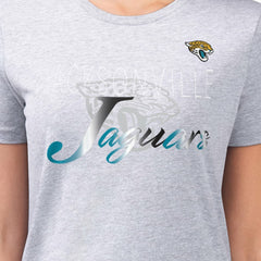 Jacksonville Jaguars G-III 4Her by Carl Banks Women's Super-Slim Fit Lightweight Shadow Logo T-Shirt Gray | NFL