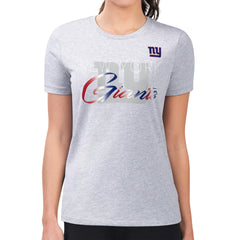 New York Giants G-III 4Her by Carl Banks Women's Super-Slim Fit Lightweight Shadow Logo T-Shirt Gray | NFL