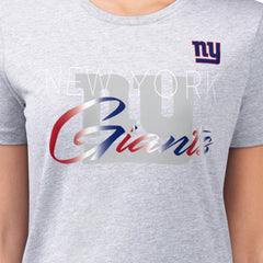New York Giants G-III 4Her by Carl Banks Women's Super-Slim Fit Lightweight Shadow Logo T-Shirt Gray | NFL