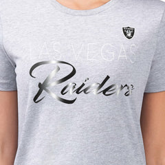 Las Vegas Raiders G-III 4Her by Carl Banks Women's Super-Slim Fit Lightweight Shadow Logo T-Shirt Gray | NFL
