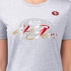 San Francisco 49ers G-III 4Her by Carl Banks Women's Super-Slim Fit Lightweight Shadow Logo T-Shirt Gray | NFL