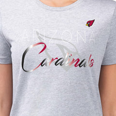 Arizona Cardinals G-III 4Her by Carl Banks Women's Super-Slim Fit Lightweight Shadow Logo T-Shirt Gray | NFL