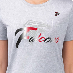 Atlanta Falcons G-III 4Her by Carl Banks Women's Super-Slim Fit Lightweight Shadow Logo T-Shirt Gray | NFL