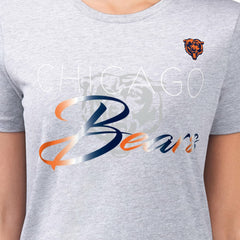 Chicago Bears G-III 4Her by Carl Banks Women's Super-Slim Fit Lightweight Shadow Logo T-Shirt Gray | NFL