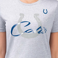 Indianapolis Colts G-III 4Her by Carl Banks Women's Super-Slim Fit Lightweight Shadow Logo T-Shirt Gray | NFL