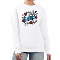 Carolina Panthers G-III 4Her by Carl Banks Women's Roses Fleece Tri-Blend Pullover Sweatshirt White | NFL