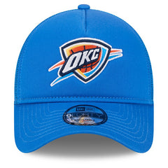 Oklahoma City Thunder Core Logo Foam Front A-Frame 9FORTY Adjustable Trucker Hat Blue - NBA
