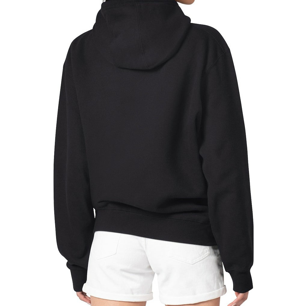 New England Patriots G-III 4Her by Carl Banks Women's Metallic Print Football Sketch Fleece Pullover Hoodie Black | NFL