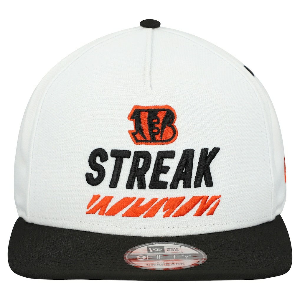 Cincinnati Bengals New Era STREAK Season Ticket Member 9FIFTY A-Frame Snapback Hat White | NFL