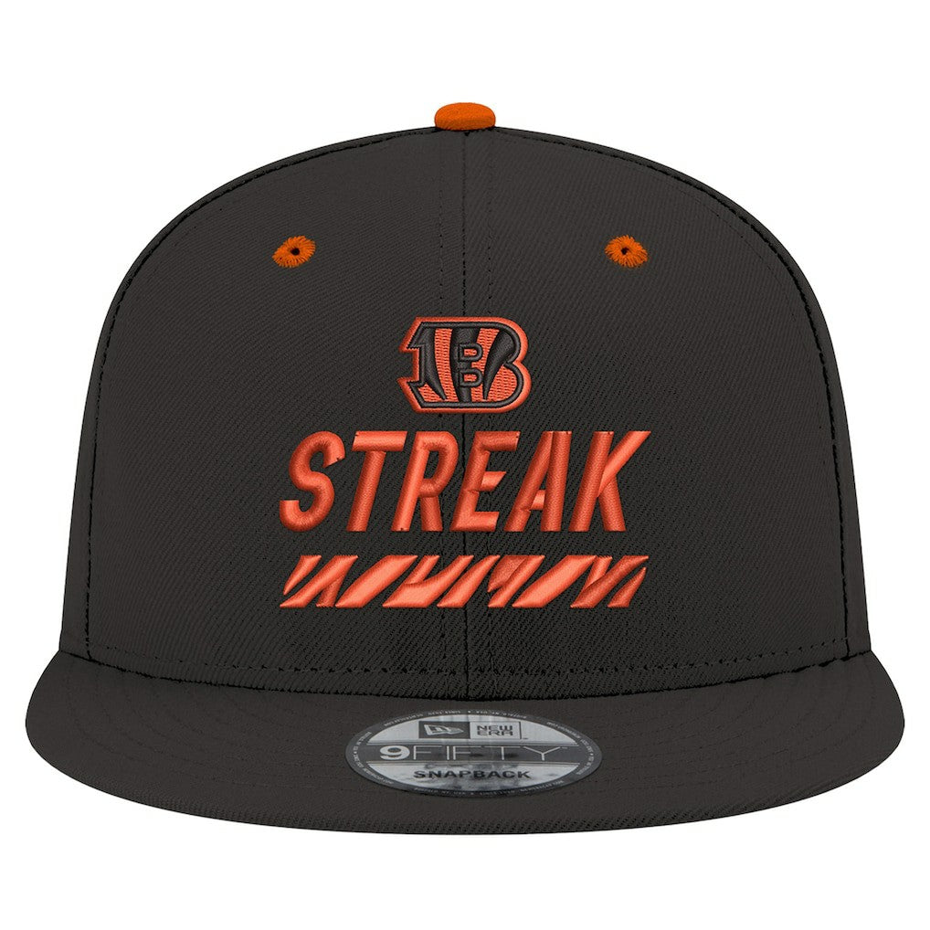 Cincinnati Bengals New Era STREAK Season Ticket Member 9FIFTY Snapback Hat Black | NFL