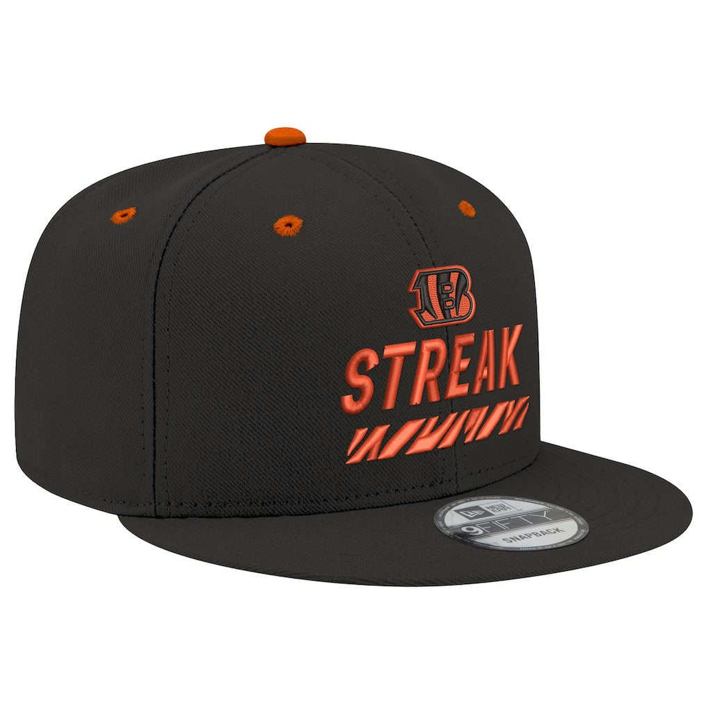 Cincinnati Bengals New Era STREAK Season Ticket Member 9FIFTY Snapback Hat Black | NFL