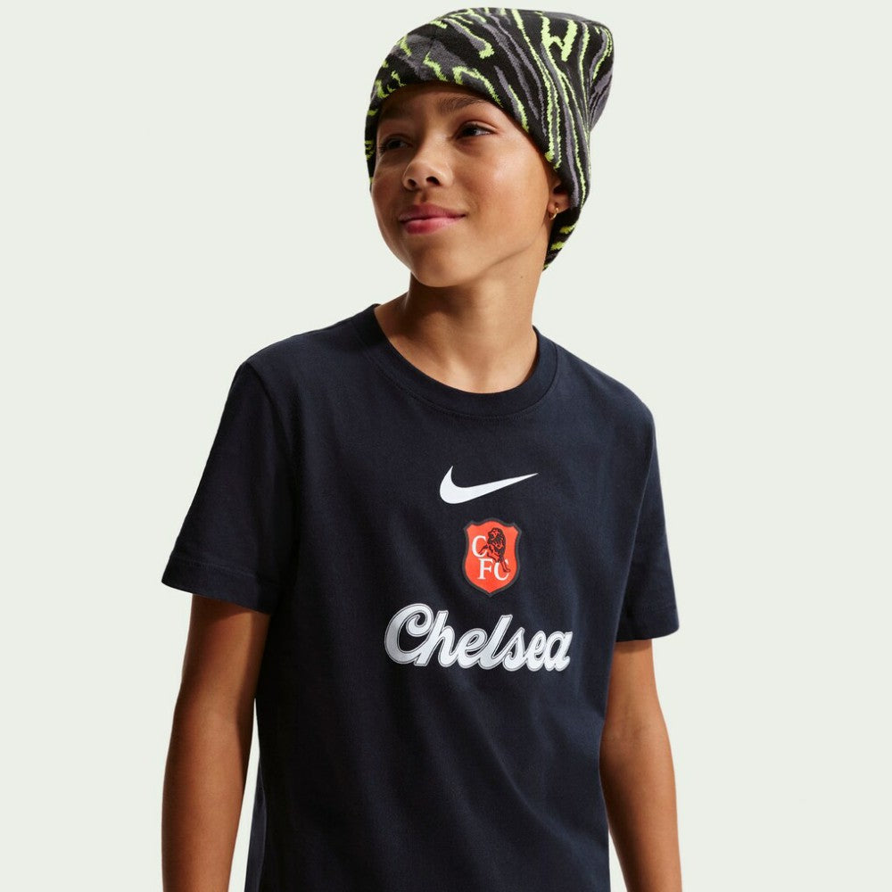 Chelsea Youth Crest T-Shirt Black | Nike online