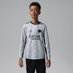 Paris Saint-Germain Jordan Brand Youth Long Sleeve Pre-Match Dri-FIT Top Gray | Jordan Online