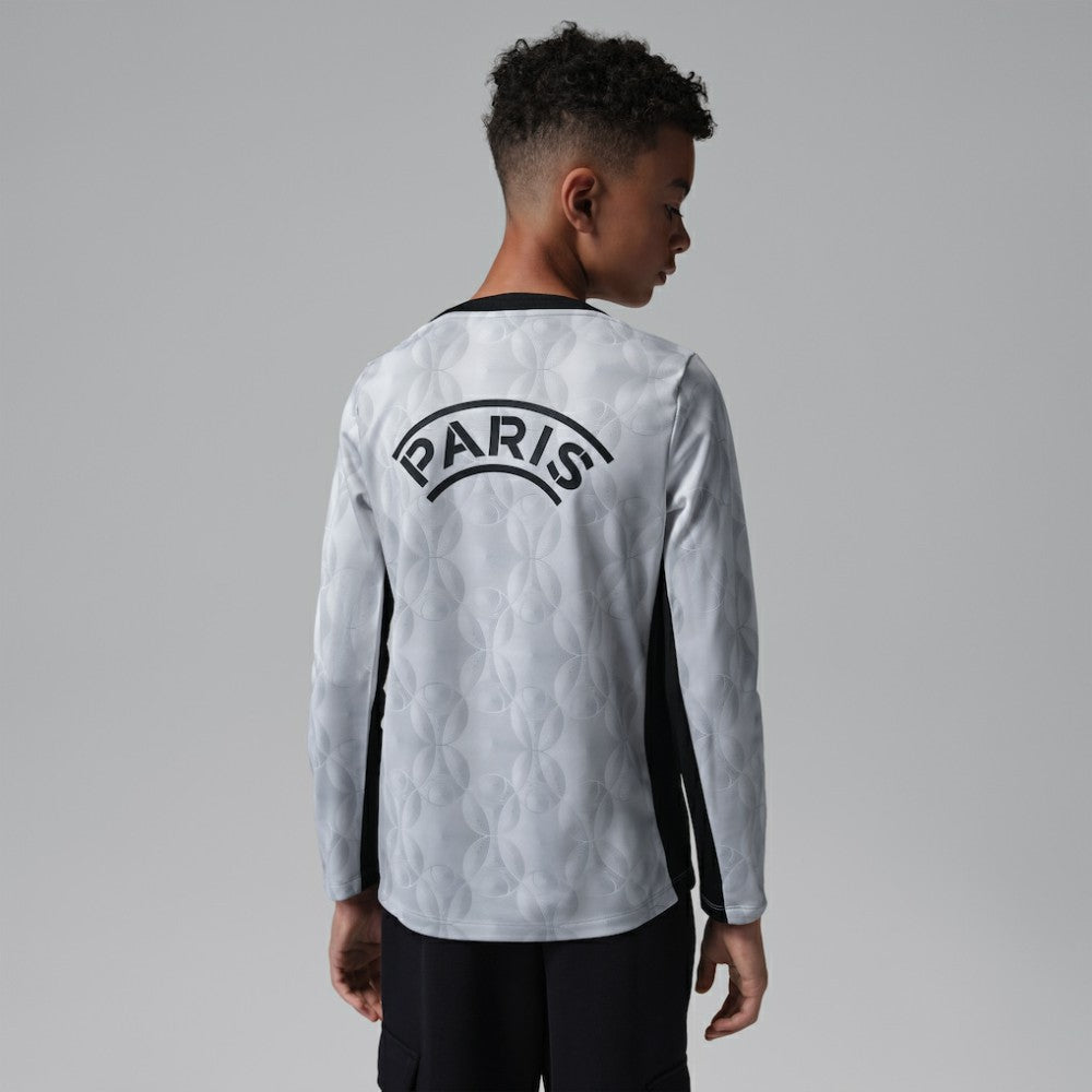 Paris Saint-Germain Jordan Brand Youth Long Sleeve Pre-Match Dri-FIT Top Gray | Jordan Online