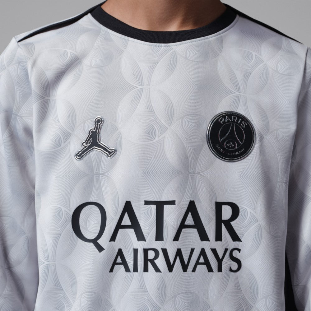 Paris Saint-Germain Jordan Brand Youth Long Sleeve Pre-Match Dri-FIT Top Gray | Jordan Online