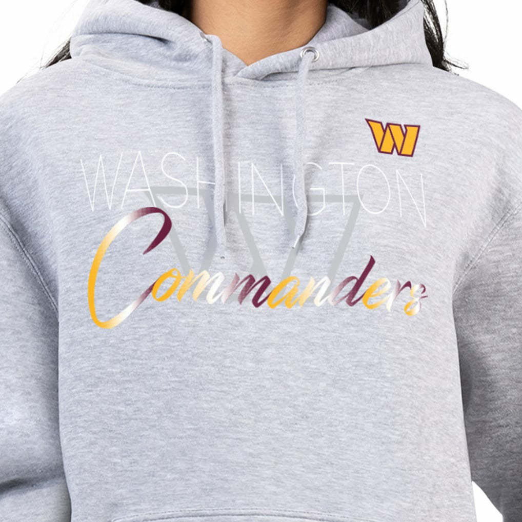 Washington Commanders G-III 4Her by Carl Banks Women's Shadow Logo Fleece Pullover Hoodie Gray | NFL