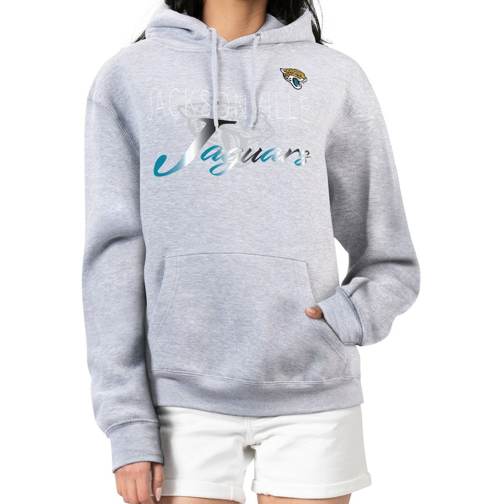 Jacksonville Jaguars G-III 4Her by Carl Banks Women's Shadow Logo Fleece Pullover Hoodie Gray | NFL