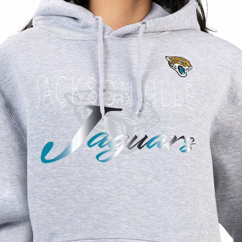 Jacksonville Jaguars G-III 4Her by Carl Banks Women's Shadow Logo Fleece Pullover Hoodie Gray | NFL