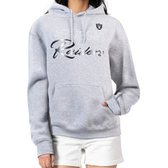 Las Vegas Raiders G-III 4Her by Carl Banks Women's Shadow Logo Fleece Pullover Hoodie Gray | NFL