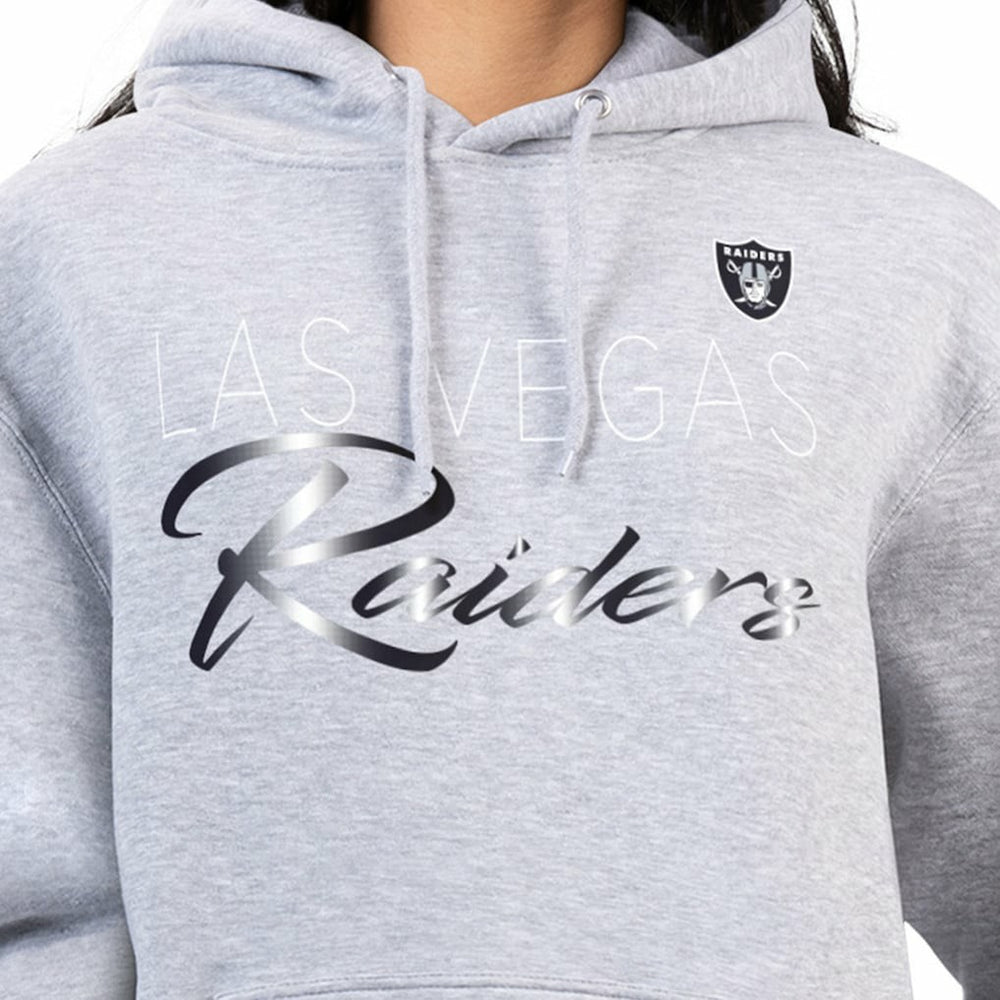 Las Vegas Raiders G-III 4Her by Carl Banks Women's Shadow Logo Fleece Pullover Hoodie Gray | NFL