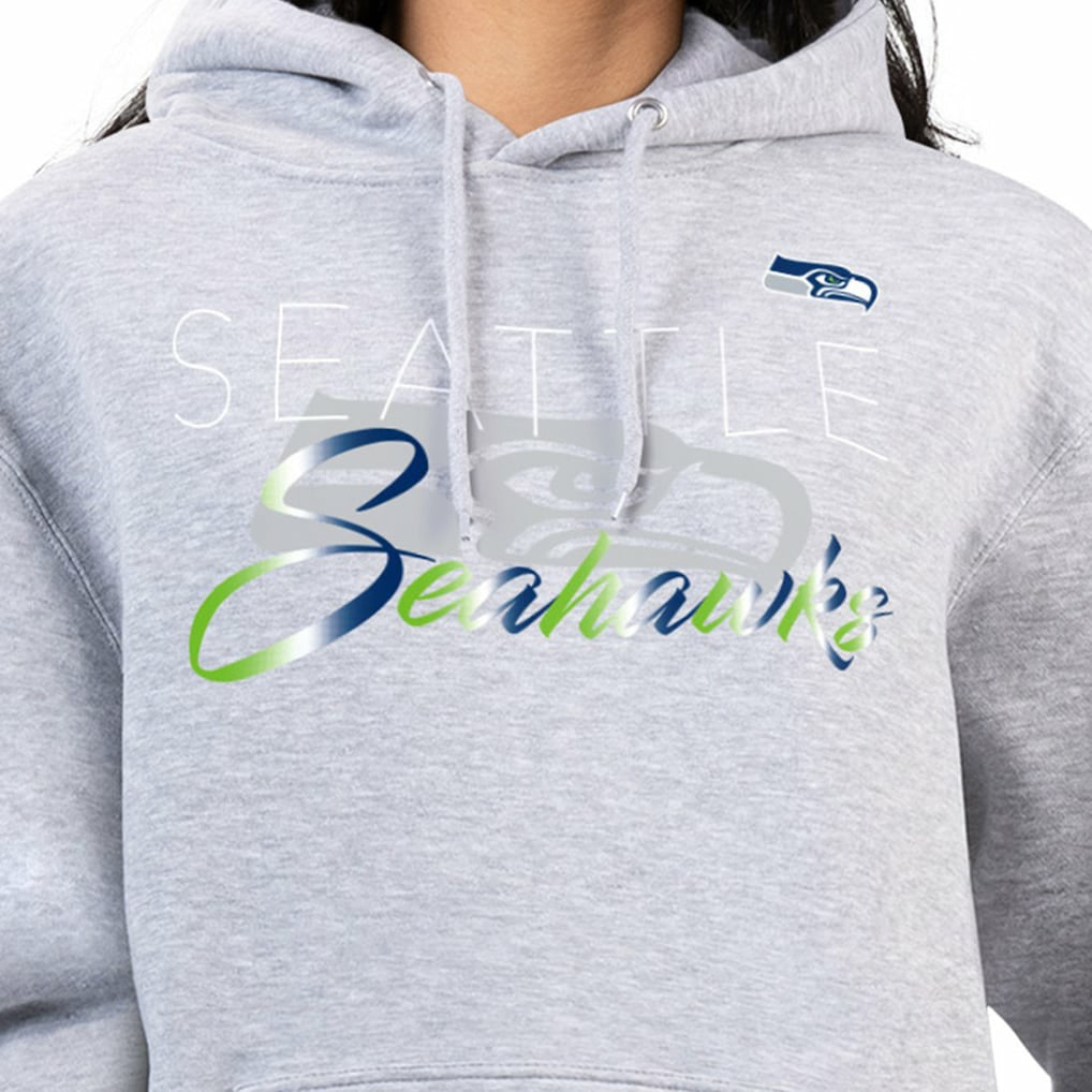 Seattle Seahawks G-III 4Her by Carl Banks Women's Shadow Logo Fleece Pullover Hoodie Gray | NFL