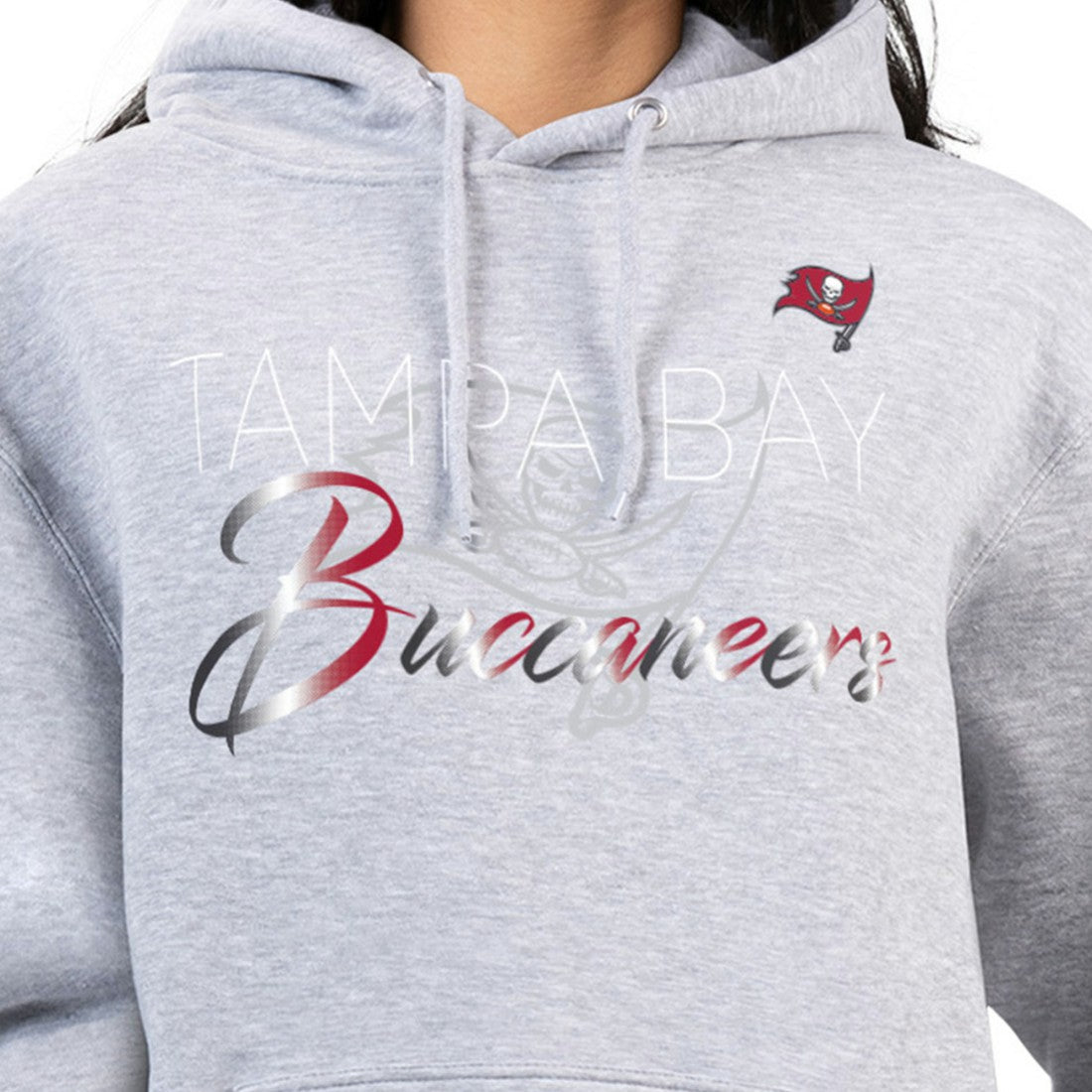 Tampa Bay Buccaneers G-III 4Her by Carl Banks Women's Shadow Logo Fleece Pullover Hoodie Gray | NFL