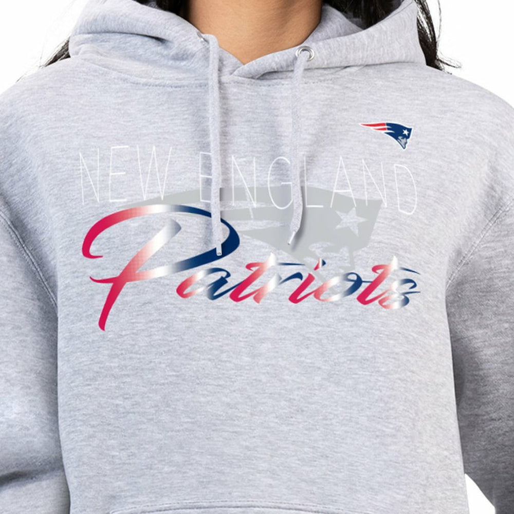 New England Patriots G-III 4Her by Carl Banks Women's Shadow Logo Fleece Pullover Hoodie Gray | NFL
