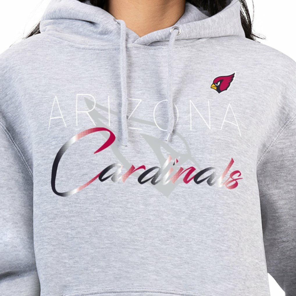 Arizona Cardinals G-III 4Her by Carl Banks Women's Shadow Logo Fleece Pullover Hoodie Gray | NFL